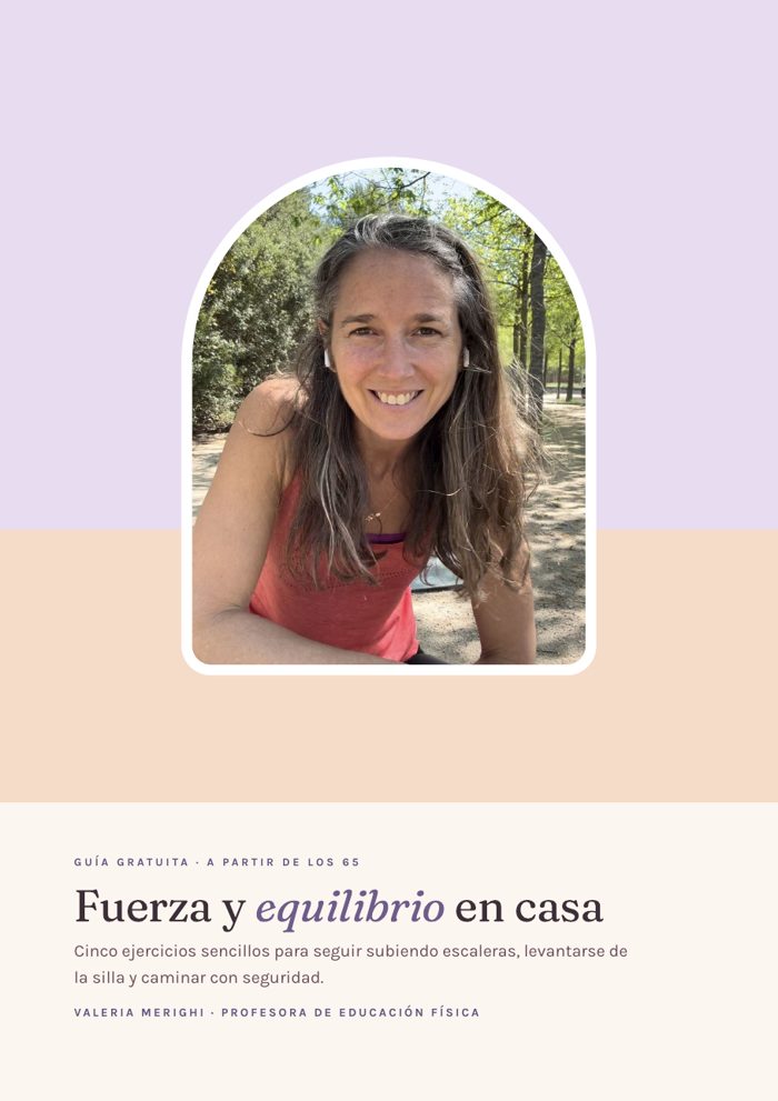 Portada de la guía Fuerza y equilibrio en casa